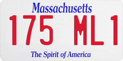 MA license plate 175ML1
