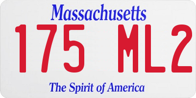MA license plate 175ML2