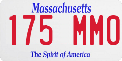 MA license plate 175MM0