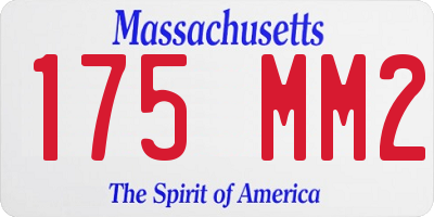MA license plate 175MM2