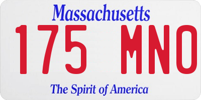 MA license plate 175MN0