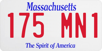 MA license plate 175MN1