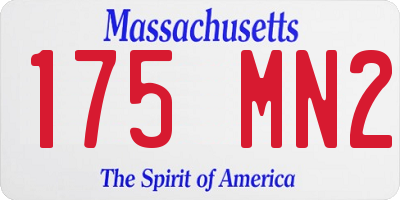 MA license plate 175MN2