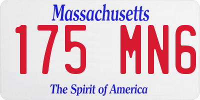 MA license plate 175MN6
