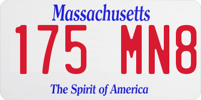 MA license plate 175MN8