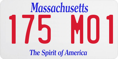 MA license plate 175MO1