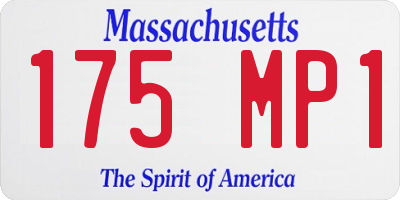 MA license plate 175MP1