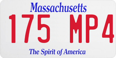MA license plate 175MP4