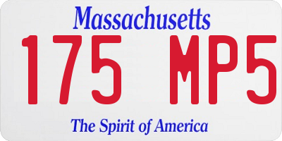 MA license plate 175MP5