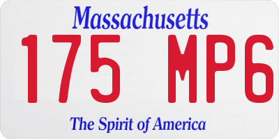 MA license plate 175MP6