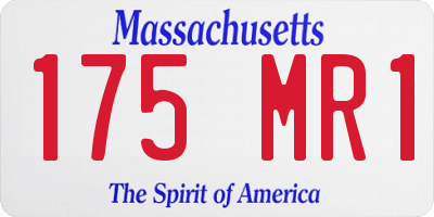 MA license plate 175MR1