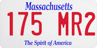 MA license plate 175MR2