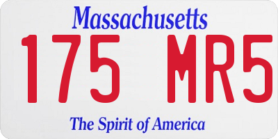 MA license plate 175MR5