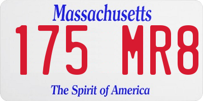 MA license plate 175MR8
