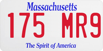 MA license plate 175MR9
