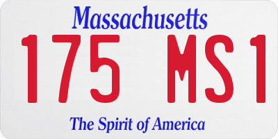 MA license plate 175MS1