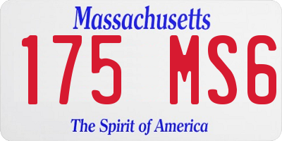 MA license plate 175MS6