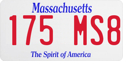MA license plate 175MS8