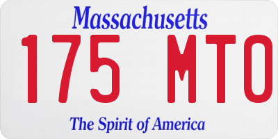 MA license plate 175MT0