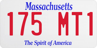 MA license plate 175MT1
