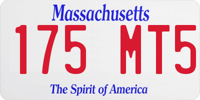 MA license plate 175MT5
