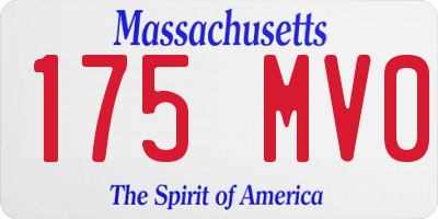 MA license plate 175MV0