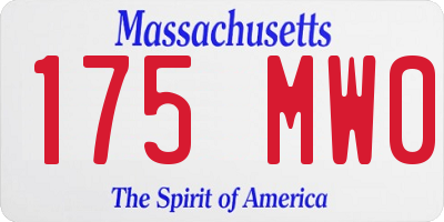 MA license plate 175MW0