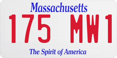 MA license plate 175MW1
