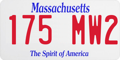MA license plate 175MW2
