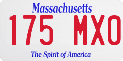 MA license plate 175MX0