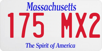MA license plate 175MX2
