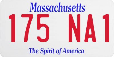 MA license plate 175NA1