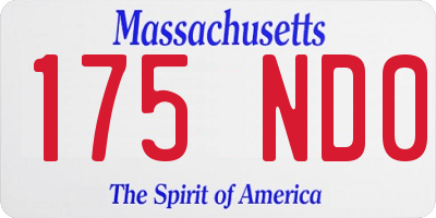MA license plate 175ND0