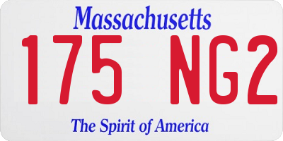 MA license plate 175NG2
