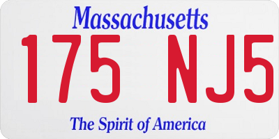 MA license plate 175NJ5