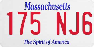 MA license plate 175NJ6