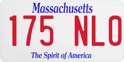 MA license plate 175NL0