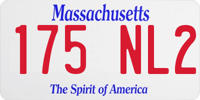 MA license plate 175NL2