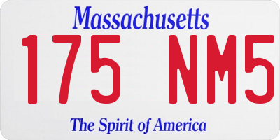 MA license plate 175NM5