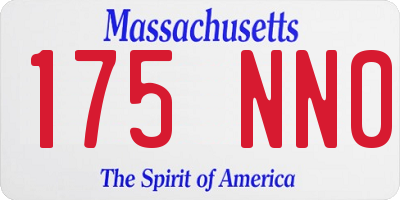 MA license plate 175NN0