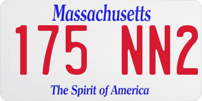 MA license plate 175NN2