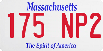 MA license plate 175NP2