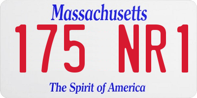 MA license plate 175NR1