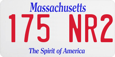 MA license plate 175NR2