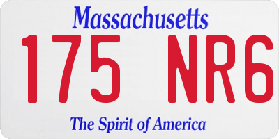 MA license plate 175NR6