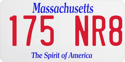 MA license plate 175NR8