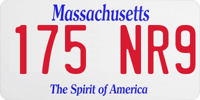 MA license plate 175NR9