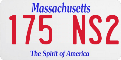 MA license plate 175NS2