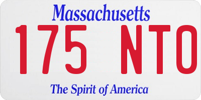 MA license plate 175NT0