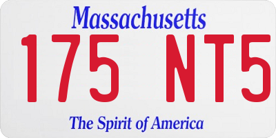 MA license plate 175NT5